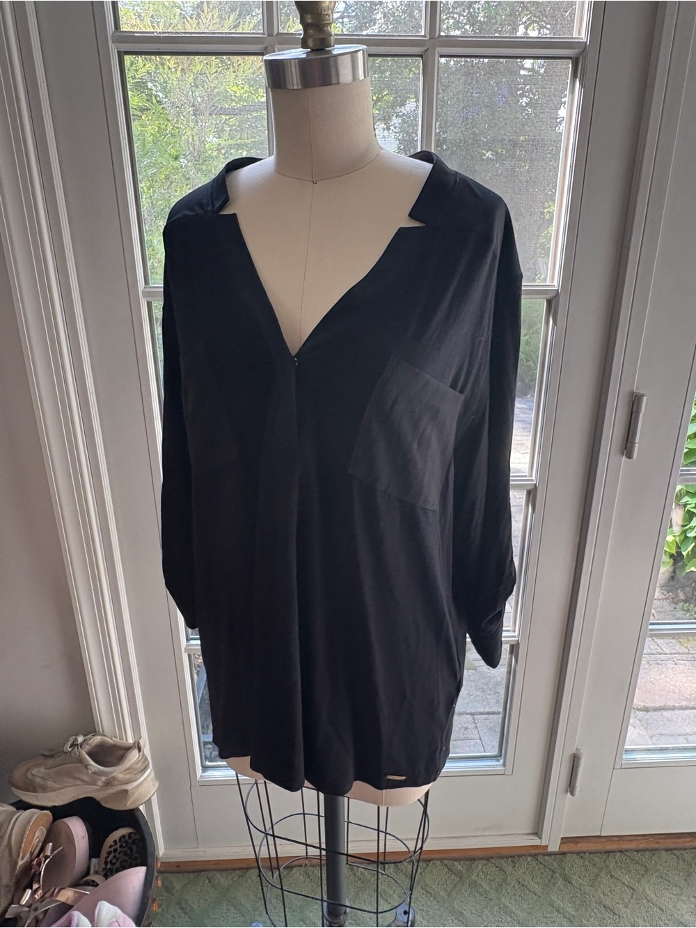 Calvin Klein XL Black Blouse